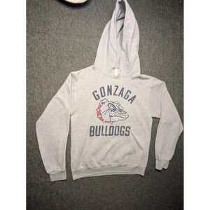 Gonzaga Bulldogs Basetball Pullover Hoodie Gray Small Adult College Sweatshirt‎